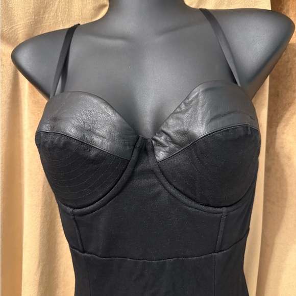Kat VonD Black Midi Dress with Bustier Detail size 12 - Picture 3 of 6